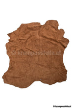 Lade das Bild in den Galerie-Viewer, Kalbleder braun mit schwarzer Struktur