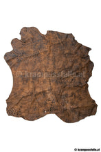 Lade das Bild in den Galerie-Viewer, Kalbleder braun mit schwarzer Struktur