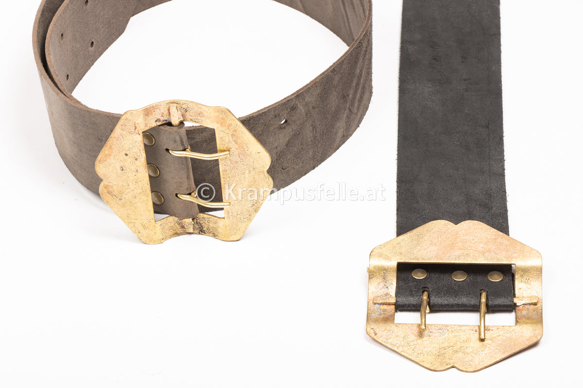 Ledergürtel mit Messingschnalle